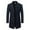 Navy, variant on Men's Stand Collar Mid-Length Pea Coat Blazer Jacket Single Breasted Wool Blend Peacoat Spring Business Trench Coat