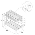 Your Zone Jillette Twin over Twin Metal Bunk Bed, Silver