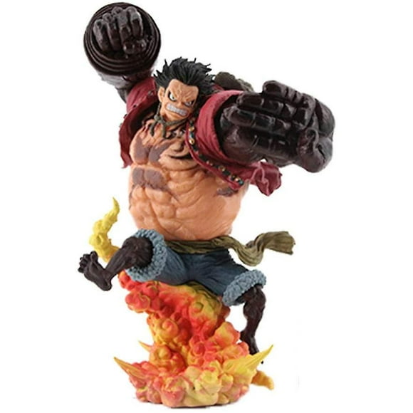 24 Cm Anime Cartoon One Piece King And Country Luffy Statue Character Super Big Four Gear Big Hand Ape King Gun Luffy Figure