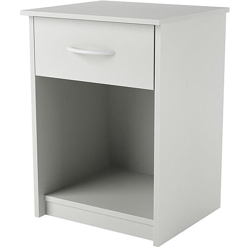 Mainstays Classic Nightstand With Drawer White Walmart Com Walmart Com