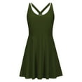 thumbnail image 6 of TODOZO One Piece Swimsuit Women Tummy Control Swim Suits for Women 2025 Trendy Women Swimsuit Skirt Bathing Suit Color Block Swim Dress Swimwear with Pockets Green M, 6 of 9