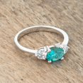 thumbnail image 4 of Mariah 1.2ct CZ Rhodium Aqua Simple Classic Ring, 4 of 5