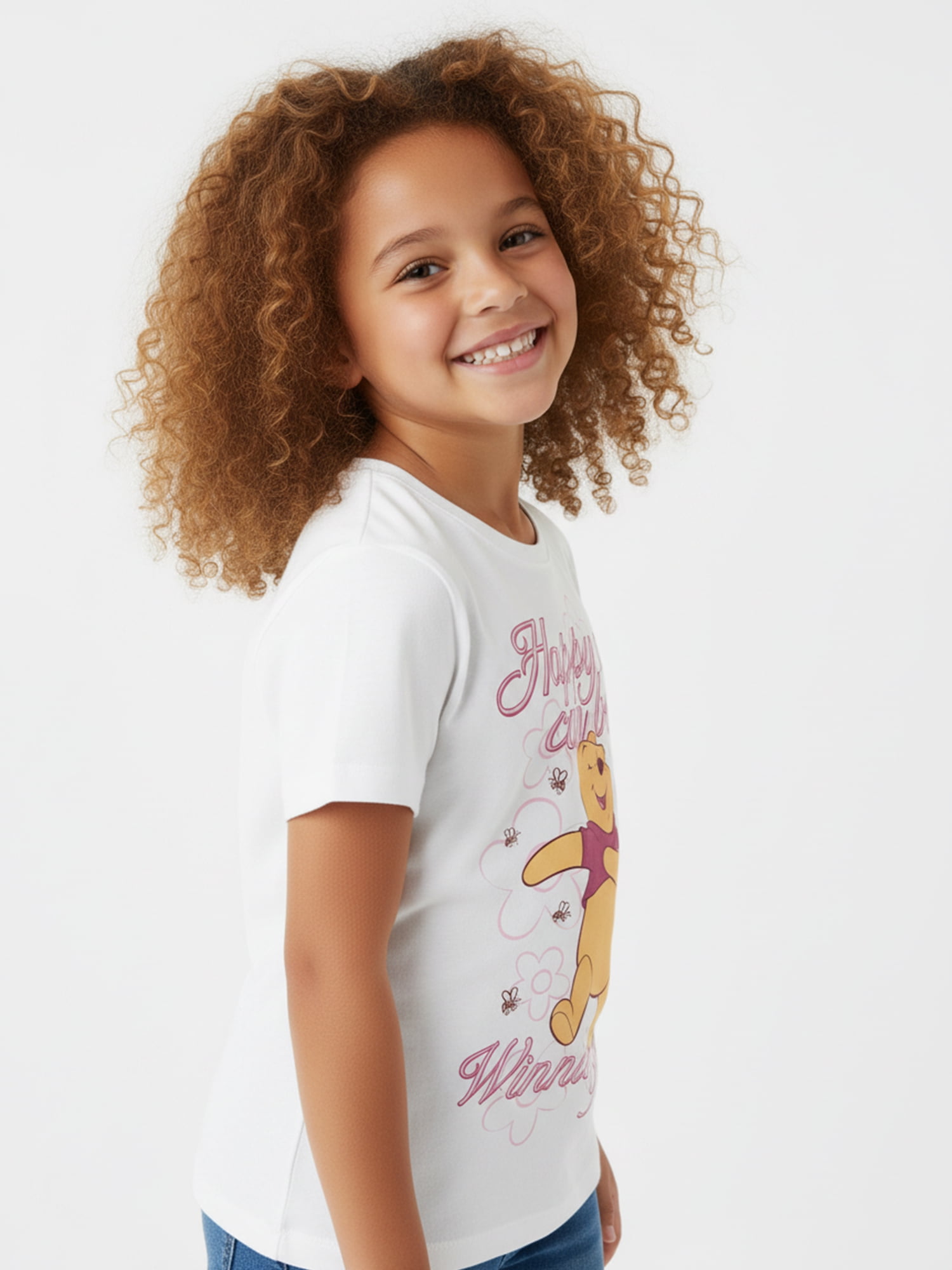 Disney Winnie the Pooh Girls Short Sleeve Graphic T-Shirt, Sizes 4-16