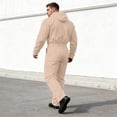 thumbnail image 5 of Men Hooded Long Sleeve Jumpsuit Full Zip Coverall with Multi Pockets for Workwear, 5 of 5