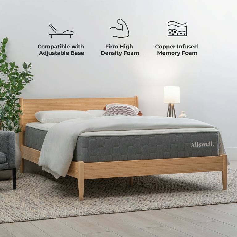 The Allswell Brick 12 Bed in a Box Hybrid Mattress, Queen