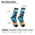 thumbnail image 2 of Vsdgher Colorful Underwater Shark Crew Socks for Men & Women, Breathable Casual Athletic Ankle Socks, 2 of 6