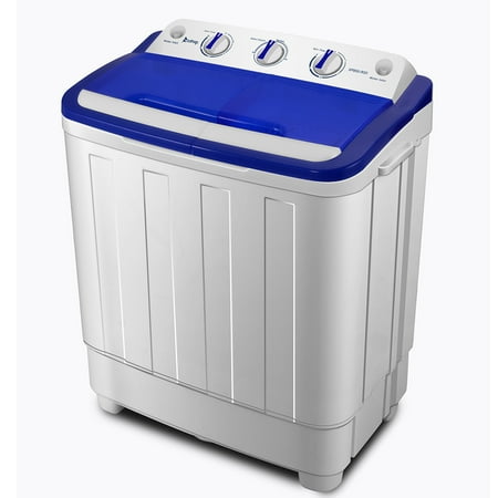 Ktaxon 16.6lbs（Wash 10LBS+Spin 6.6LBS）Portable Washing Machine with Twin Tub Electric Mini Compact Washer, Spin Cycle w/