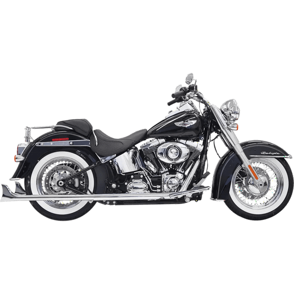 Bassani True-Duals w/Fishtail Mufflers 33" Chrome w/o Baffles (1S26E-33)