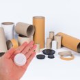 thumbnail image 4 of HEALEEP 20Pcs Cardboard Tube White Plastic for Mailing Tubes Easy Installation Round Shape 4.00In, 4 of 8