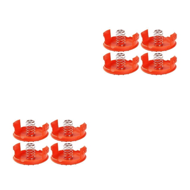 Riwesomey Reemplazo para Black Decker Trimmer 4 piezas Tapa de cubierta y 4 piezas Resortes RC-100-P Piezas de repuesto para cortacésped 86*34mm 2piezas Riwesomey CBP001853