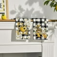 thumbnail image 3 of Buffalo Plaid Gnome Bee Summer Kitchen Towels Dish Towels, 18x26 Inch Seasonal Summer Decoration Hand Towels Set of 2, 3 of 6
