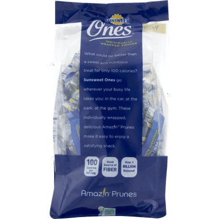 Sunsweet Ones Dried Prunes Value Pack, 12 oz, Individually Wrapped