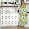 thumbnail image 7 of SEANATIVE Women's Nightshirt with Button Front Cozy Long Sleeve Pajama Dress Full-Length Pjs Nightgown House Coat for Lounge Sleep Home, 2XL, Lemon Flower Strawberry, 7 of 7