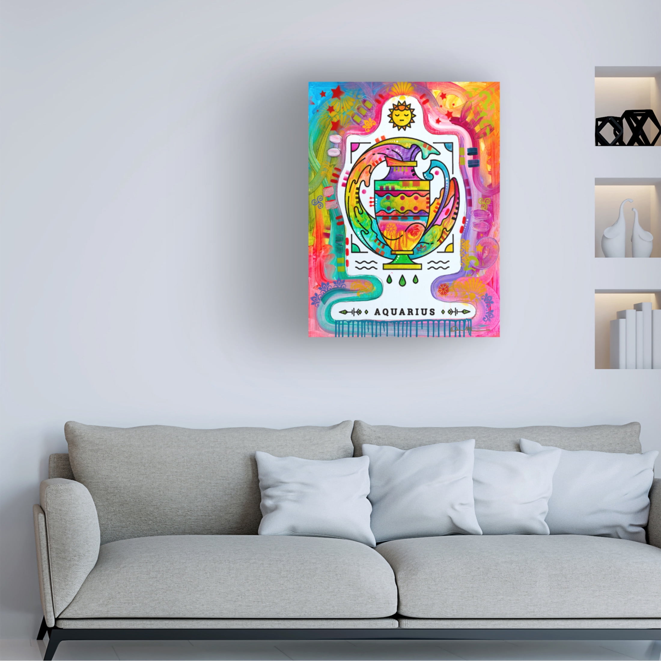 Canvas Wall Art - Dean Russo 'Aquarius' Wall Art for Living Room, Bedroom, or Office Décor by Trademark Fine Art - 24 x 32 Inches