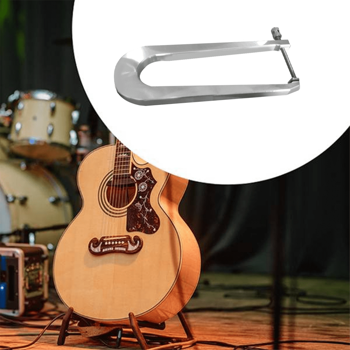 Guitar Bridge Clamp for Guitar Maker Luthier Tool Throat Depth 20cm for Wood Guitar Fittings,1 * Guitar Bridge Clamp,Silver