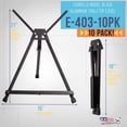 thumbnail image 2 of U.S. Art Supply 15" to 21" Adjustable Black Aluminum Tabletop Display Easel (Pack of 10) - Artist Tripod Stand with Wing, 2 of 6