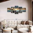 thumbnail image 2 of Elephant Stock Rhodes Island Driftwood Wall Art - Horizontal Multi Panel Canvas - Living Room Wall Decor - Beach Multi Panel - Gray And Blue Decor - 80" x 36", 2 of 8