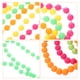thumbnail image 3 of 1 juego de collar de cuentas de neón, pulsera de cadena de bolas con cuentas, accesorios para vestido de fiesta (collar y pulsera), 3 of 4