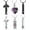 Purple, variant on 5 Pcs Heart Cross Urn Necklace for Ashes Keepsake Cremation Jewelry Stainless Steel Necklace Crystal Memorial Pendant Heart Locket Ashes Necklace for Women Men