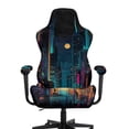 thumbnail image 3 of Whosucclay Sci-fi City Print Gaming Chair Cover, Stretchable Machine Washable Computer Chair Seat Slipcovers with Armrest Cover Fits Most Office/PC Chairs & Racing Style Seats, 3 of 8