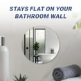 thumbnail image 3 of Sticky 3M Adhesive Anti-Fog Shaving Mirror - Peel and Stick Fogless Shower Mirror for Men - Frameless & Shatterproof Plastic Mirror - 6" Round, 3 of 8