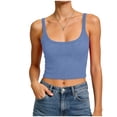 thumbnail image 7 of NIEWTR Women Summer Boho Tie Front Lace Trim Tank Tops Beach Button Down Top Sleeveless Mesh Chiffon Crop Tops Clothes Womens Tank Summer Tank (XXXL,A145-Light Blue), 7 of 7