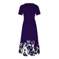 thumbnail image 4 of Mefallenssiah Robe Imprimée à Manches Courtes et Col Rond pour Femmes, 4 of 5