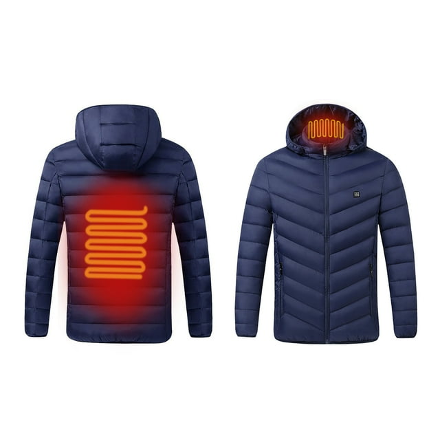 EGNMCR Jackets for Men Outdoor Warm Clothing Heated For Riding Skiing Fishing Charging Via Heated Coat