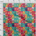 thumbnail image 3 of oneOone Cotton Flex Teal Green Fabric Abstracts Craft Projects Decor Fabric Printed By The Yard 40 Inch Wide, 3 of 5