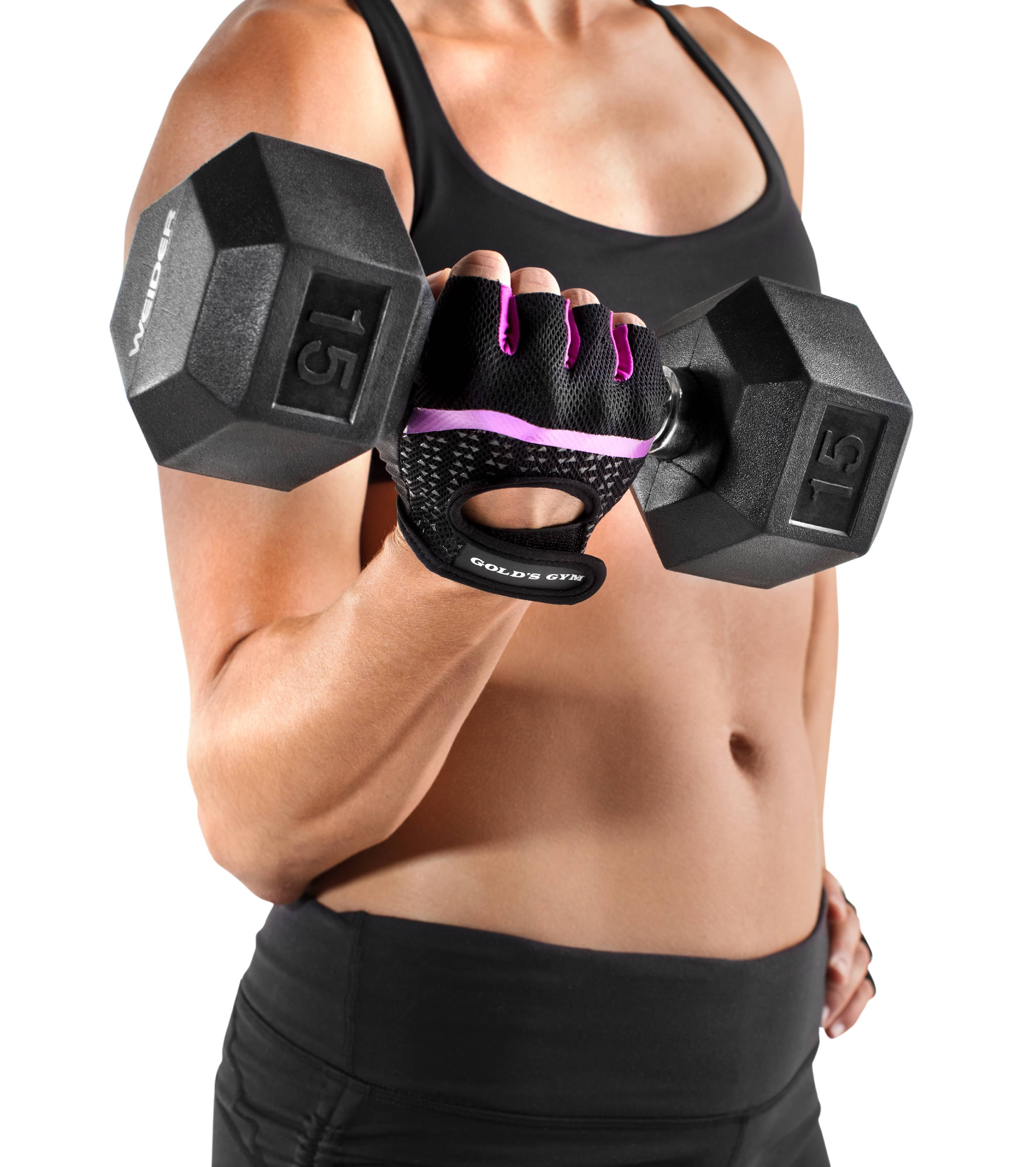 Gold s Gym Women s Tacky Gloves with Wrist Strap Walmart
