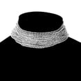 thumbnail image 2 of Collier Ras du Cou Brillant en Strass Cristal pour Femmes, 2 of 8