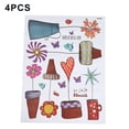 thumbnail image 4 of Etiqueta engomada de la pared Extraíble estilo moderno Ornamento Planta Patrón de flores Art Decalas de papel pintado para sala de comedor Oficina de baño 4 piezas AweSitey HA028599-00, 4 of 7