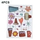 thumbnail image 4 of Etiqueta engomada de la pared Extraíble estilo moderno Ornamento Planta Patrón de flores Art Decalas de papel pintado para sala de comedor Oficina de baño 4 piezas Scienceny HA028599-00, 4 of 7