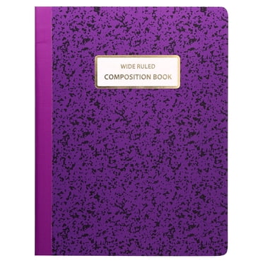Pen+Gear Wide Ruled Composition Book, 7.5" x 9.75", Purple Cover, 80 Sheets