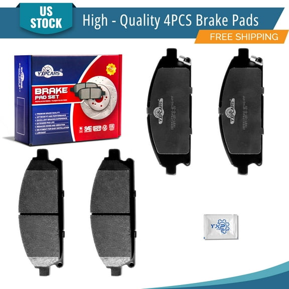 YXPCARS 4PCS Front Brake Pads (D855), Ceramic Pads for Nissan Quest X-Trail Pathfinder Acura MDX Infiniti QX4 Q45