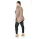 thumbnail image 3 of Blusa asimetrica con pedreria Roman Fashion /Tallas Extras, 1-204N (Cafe) cafe 38, 3 of 6