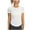 White, variant on Spandex Yoga Tops Womens Summer Workout Gym Clothes Moisture Wicking Quick Dry T-Shirt Crop Tees Curved Hem (S, White)