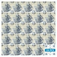 thumbnail image 2 of Mi Alma Peel and Stick Delft Vintage D25 Vinyl Tile Stickers Easy To Install, Light Blue, 12" x 12" (24-Pack), 2 of 7