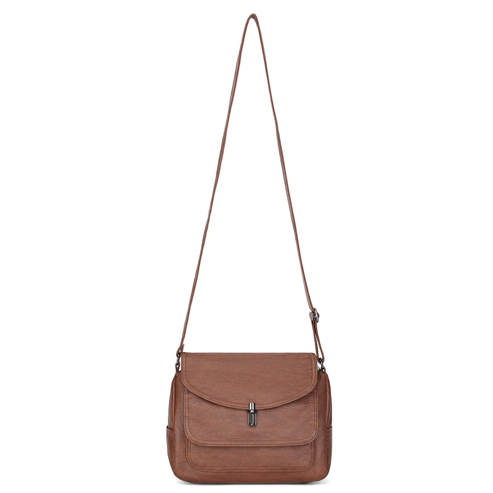 SENDEFN Crossbody Purses for Women Trendy Soft Leather Medium Handbags and Multi Pocket Shoulder Bag