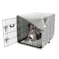 thumbnail image 5 of Kittens Dog Crate Cover, Simple Drawn Animal Cartoon Cats Repetition on Plain Background, Easy to Use Pet Kennel Cover Small Dogs Puppies Kittens, 7 Sizes, Pale Purpleblue Coral, by Ambesonne, 5 of 6