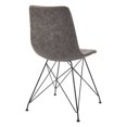 thumbnail image 4 of Trenton Chaise en Similicuir Gris Charbon 2 Pcs, 4 of 4