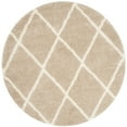 thumbnail image 5 of SAFAVIEH Montreal Vesela Geometric Diamonds Shag Area Rug, Beige/Ivory, 8' x 10', 5 of 11