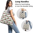 thumbnail image 2 of 5 Pack Foldable Shopping Bag,White Christmas Red Truck and Tree Pattern Reusable Grocery Bags with Pockets,Large Reusable Tote Bags with Handles Waterproof & Lightweight, 2 of 6