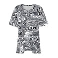 thumbnail image 4 of Otvok Fashion Women Plus Size T-Shirt Casual V-Neck Print Short Sleeve Top Blouse, 4 of 6