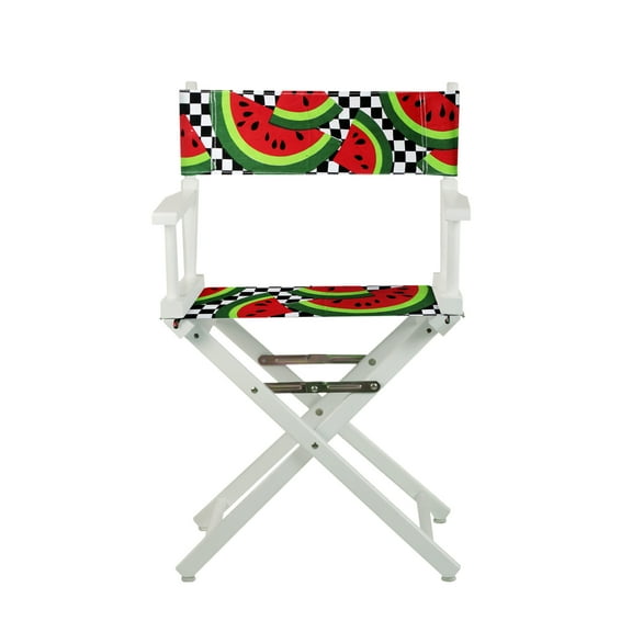 18" Director's Chair White Frame-Watermelon Slices