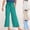 Style2-Green pants for women, variant on Maqroz Wide Leg Pants for Women Plus Size Casual Baggy Streetwear Cropped Pants Fashion Summer Pleated Capris Palazzo Trousers with Pockets Black M