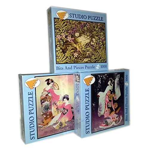 Studio Puzzle Bits And Pieces 1000 Piece Puzzle Bundle Lot of 3