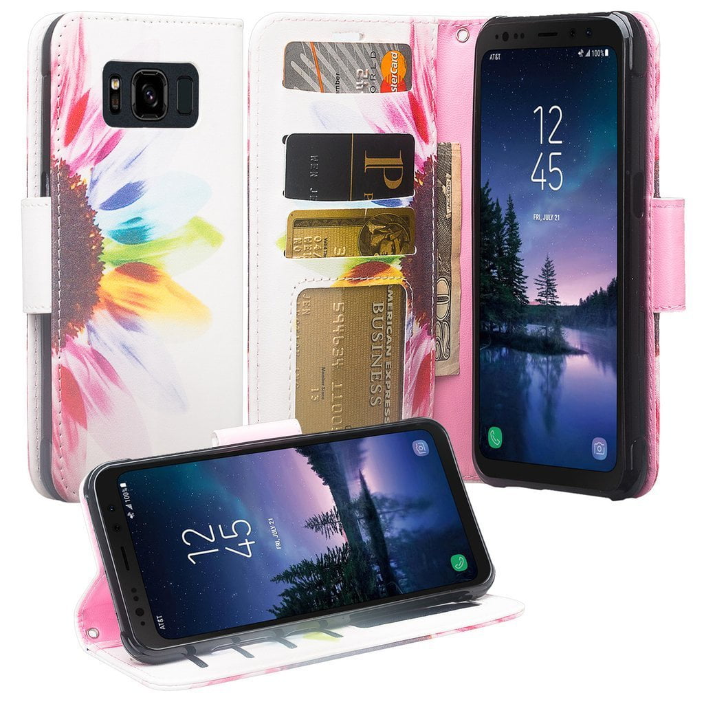 Galaxy S8 Active Case, Samsung Galaxy S8 Active Wallet Case, PU Magnetic Leather Wallet Flip