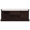 thumbnail image 3 of UBesGoo Contemporary Storage Bench Entryway Shoe Bench with Removable Cushion 2 Drawers and 2 Cabinets for Hallway Living Room Bedroom Home Office, Espresso, 3 of 11