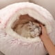 thumbnail image 2 of Cama cueva para gatos para gatos de interior que se calman, cama para mascotas con capucha grande para gatos, gatitos, perros pequeños, cachorros, antiansiedad, nido cerrado de piel sintétic, 2 of 4